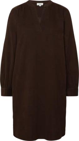 Feincord-Kleid mit seitlichen Eingrifftaschen