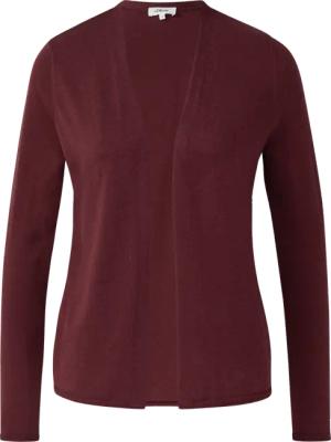 Feinstrickjacke mit Rollkante am Saum