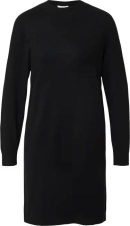 Feinstrickkleid mit Ripp-Detail am Arm