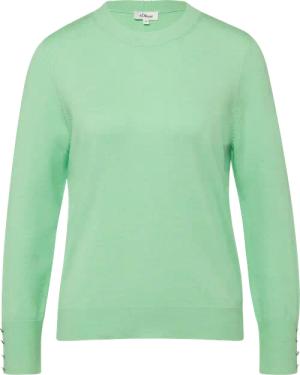 Feinstrickpullover aus Viskosemix mit Zierknöpfen