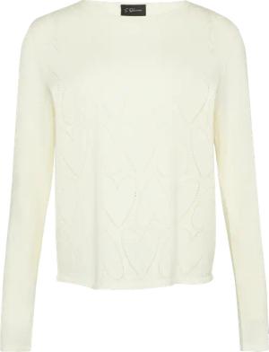 Feinstrickpullover mit Herz-Ajourmuster