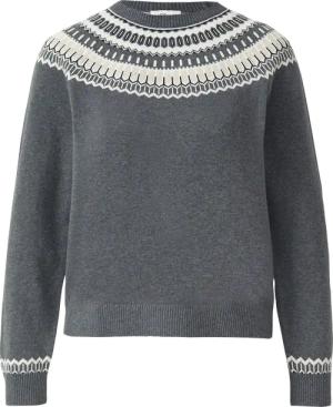 Feinstrickpullover mit Norwegermuster