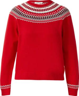 Feinstrickpullover mit Norwegermuster