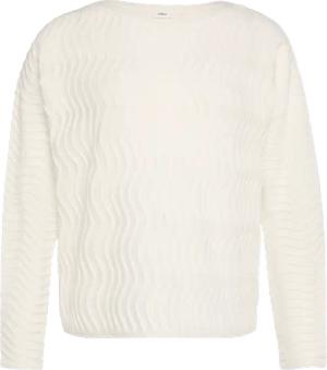 Feinstrickpullover mit Wellenstruktur