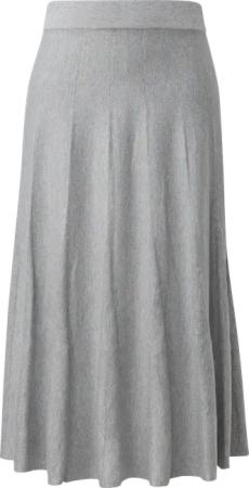 Feinstrickrock in Midi-Länge mit Elastikbund und Glitzergarn