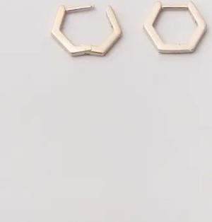 fejn jewelry Ohrringe 'hexagon huggie' sechseckige Creole