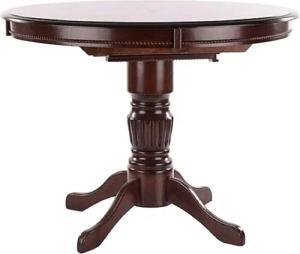 Feldmann-Wohnen Esszimmer-Set Olivia, (ausziehbar, dekorative Fräsungen, moderner Landhausstil, Essgruppe), Esszimer-Set Nussbaum dunkel / Tisch ohne Stühle