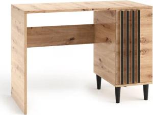 Feldmann-Wohnen Schreibtisch Livia, 100x50x74,5cm Artisan Eiche schwarz