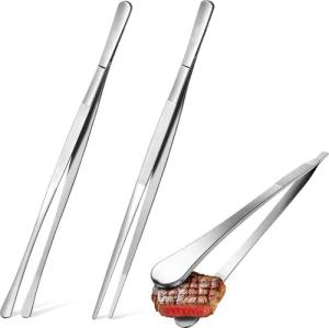 FELIXLEO Grillbesteck-Set Küchenpinzette Edelstahl Grillpinzette zum Kochen, (2 tlg)