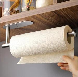 FELIXLEO Küchenrollenhalter Küchenrollenhalter Selbstklebend Unterbau Edelstahl, (1-St)