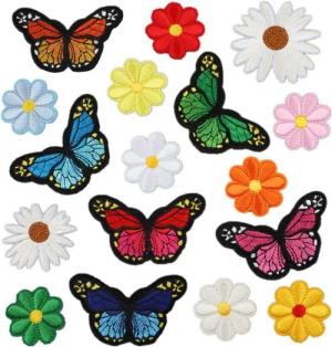 FELIXLEO Patches Aufnäher Patches Aufnäher zum Aufbügeln Aufbügler Patches (16-tlg)