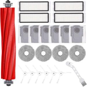 FELIXLEO Saugroboter Zubehör-Set Kompatibel mit Roborock P10 Q Revo Ersatzteile Walzenbürsten Set, (22-tlg)