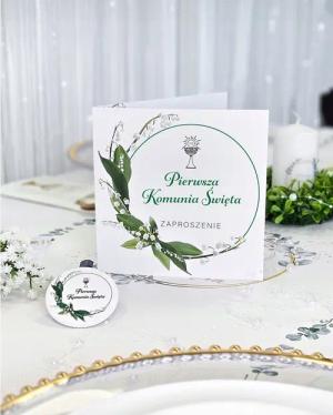 Festivalartikel Einladungskarten Einladungskarten Erstkommunion Konwalien mit Umschlägen 8 Stück