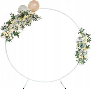 Festivalartikel Ständerprofil Runder 2m Ballonständer für Hochzeit, Geburtstag, Baby Shower - Weiß