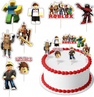 Festivalartikel Tortenstecker Roblox Topper Set 8 Stk Geburstag Torten Deko Kuchen Junge