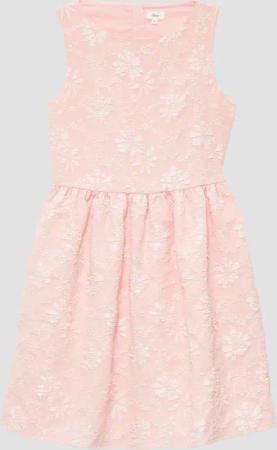 Festliches Jacquard-Kleid mit floralem Muster