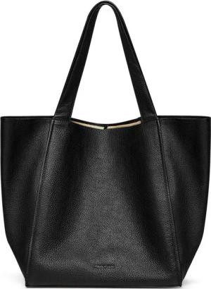 FEYNSINN Umhängetasche Leder Henkeltasche Damen LINN Shopper Schultertasche, Schultertasche Echtleder für Damen, Shopper schwarz