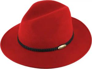 Fiebig Filzhut Statement Wollfilz-Hut mit geflochtenem Kunstleder-Band