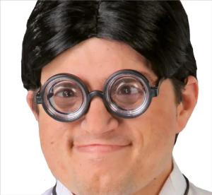 Fiestas Guirca Kostüm, 50s Nerd Brille Karneval Brille Kostüm Accessoire Retro Stil Humor We