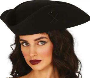 Fiestas Guirca Kostüm, Piratenhut Dreispitz Kostüm Accessoire Karneval Kopfbedeckung Klassis