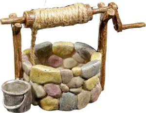 Figuren Shop GmbH Gartenfigur Kleiner Elfen Wunschbrunnen - Wishing Well - Gartendekoration