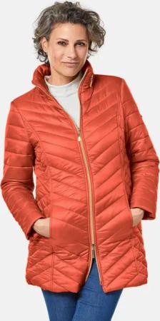 Figurschmeichelnde, leichte Longsteppjacke - terrakotta - Gr. 38 von Goldner Fashion