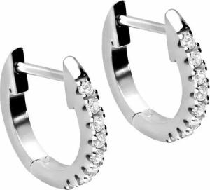 FILANGO Paar Creolen Chirurgenstahl Ohrclicker Creolen EINGEFASSTE KRISTALLE (Creolen, 1-tlg)