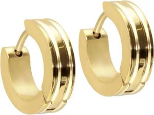 FILANGO Paar Creolen Chirurgenstahl Ohrclicker Creolen LINIEN (Creolen, 1-tlg)