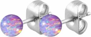 FILANGO Paar Ohrstecker Chirurgenstahl Ohrstecker SYNTHETISCHER OPAL (Ohrstecker, 1-tlg)