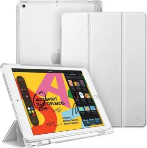 Fintie Tablet-Hülle für iPad 9. Gen 2021/8. Gen 2020/7. Gen 2019 10.2 Zoll mit Stifthalter, ultradünne leichte Case mit transparenter Rückseite & Auto Schlaf/Wach