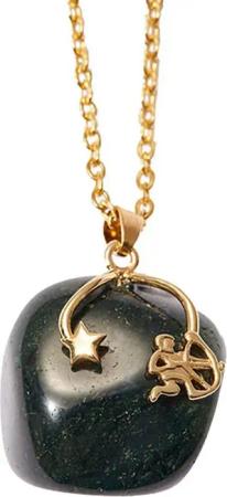 Firetti Kette mit Anhänger Schmuck Geschenk Halsschmuck Anker/Halskette Sternzeichen Geburtsstein, Made in Germany - mit Edelstein