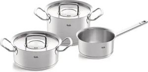 Fissler Topf-Set ORIGINAL-PROFI COLLECTION® Edelstahl-Topfset, Edelstahl 18/10 (1-tlg., 1x Bratentopf Ø 20 cm, 1x Kochtopf Ø 20 cm, 1x Kasserolle Ø 16 cm), mit breitem Schüttrand, Kaltmetallgriffen. Made in Germany