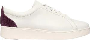 FitFlop - Damen Sneaker "Rally", Kristall, Leder (Weiß/Mauve/Weinrot)