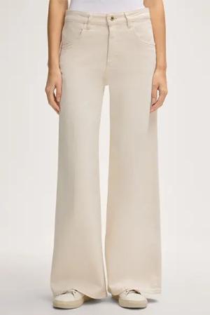Five-Pocket-Palazzo Jeans in Creme