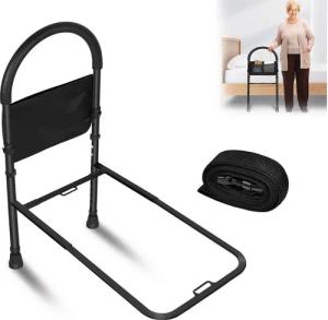 FIVMEN Bettschutzgitter Bettgitter für die Sicherheit älterer Erwachsener (Aufstehhilfe Bettgriff), höhenverstellbarer Haltegriff Bettstock mit rutschfestem