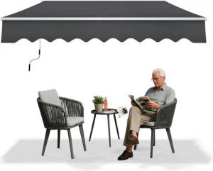 FIVMEN Markise Markise Balkonmarkise Gelenkarmmarkise Sonnenmarkise mit kurbel