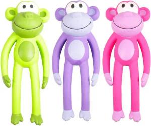 Flamingo Tierquietschie Hundespielzeug Latex Affe