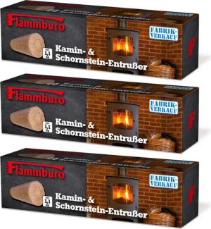 FLAMMBURO Kaminholz Kamin-Reinigungsblock Entrußer Kaminscheit - Kaminholz, Brennholz, (3-St)