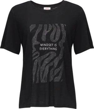 Flammgarnshirt mit Schmucksteinen