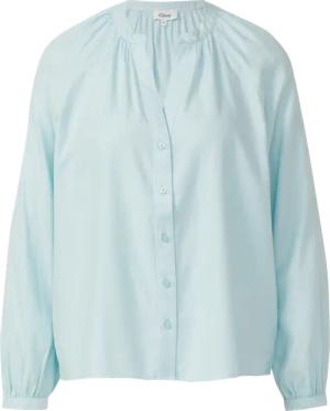 Flanell-Bluse im Relaxed Fit mit Raffung