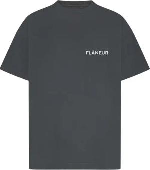 Flâneur - Double Logo Washed T-Shirt  Black - Größe S - schwarz