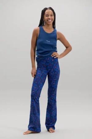 Flared Leggings Flower Daze mit figurformendem Komfort und weitem Bein