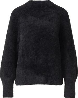 Flauschiger Pullover mit Stehkragen