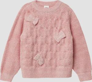 Flauschiger Strickpullover mit Schleifen