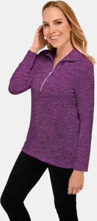 Flauschiges Troyer- Shirt - lila / melange - Gr. 23 von Goldner Fashion