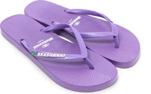 Fliederfarbene BRASILERAS Damen Flip Flops mit rutschfester Gummisohle
