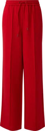 Fließende Hose mit geradem Bein und Elastikbund