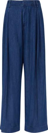 Fließende Jeans mit Nadelstreifen / Relaxed Fit / High Rise / Extra Wide Leg