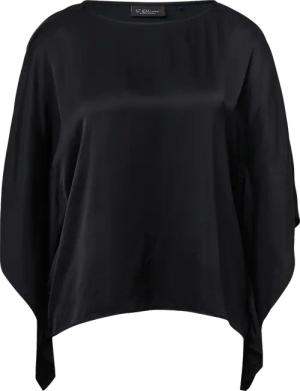 Fließende Poncho-Bluse aus Satin