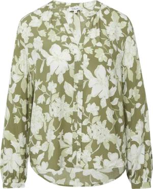 Fließende Viskose-Bluse mit All-over-Print